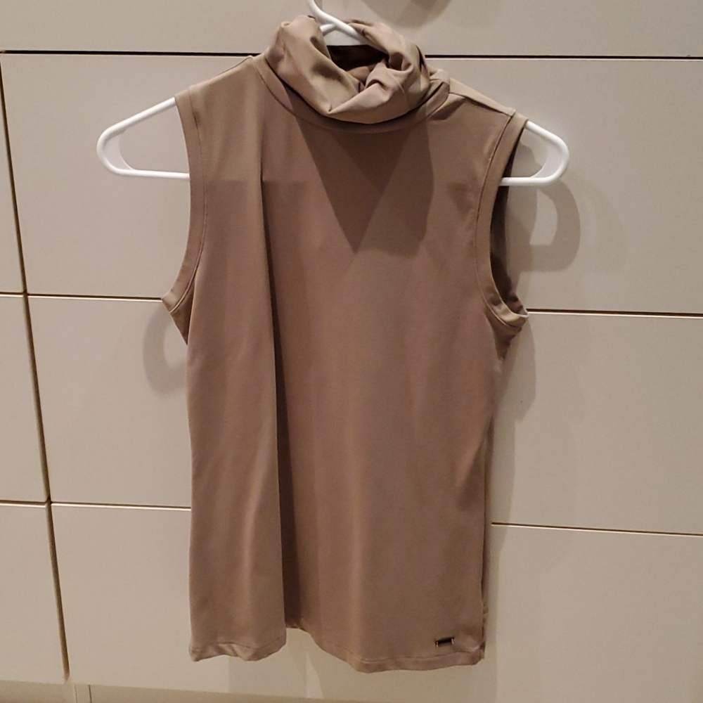 NWT Naf Naf Sleeveless Turtleneck Top